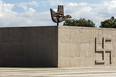 the geometric hill / monument to the martyr le corbusier